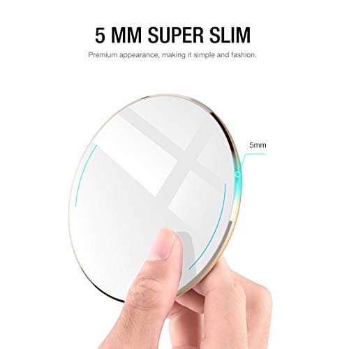 TOZO 2025 Upgraded Wireless Charger 15W Max Fast Wireless Charging Pad Compatible with iPhone 16/16 Plus/16 Pro Max /15/14/13/SE/12 Series, Samsung Galaxy S24/S23/S22 Series (No AC Adapter), Gold 5