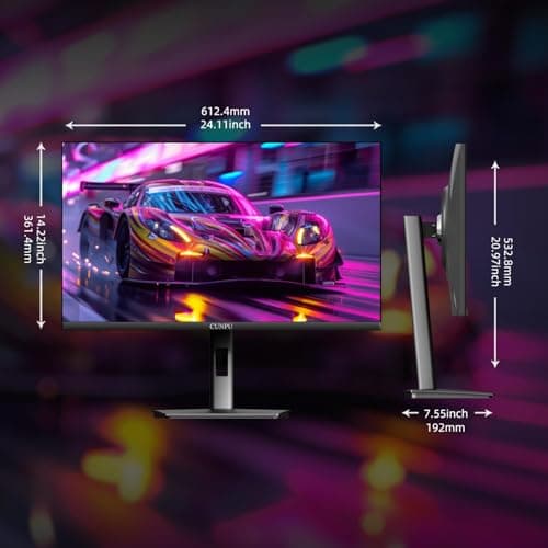 CUNPU27 Inch 1440p Gaming Monitor 200Hz, 1ms, Fast IPS Screen, HDR400, 127% sRGB Color Gamut, Tilt Adjustable Stand, Adaptive Sync Technology, HDMI & DP Ports, 2K Monitor, Black 8