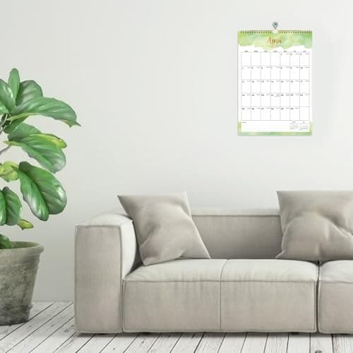 Calendar 2026-2027 - July 2026 - June 2027, Wall Calendar 2026-2027, 12" x 17", 18 Months Calendar, Twin-Wire Binding, Hanging Hook, Blocks and Julian Dates - Colorful Waterink 6
