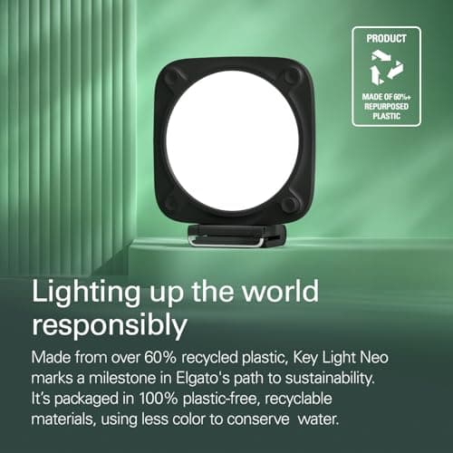 Elgato Key Light Neo (Black) – Professional Video Call Light, No Glare, Adjustable Monitor Mount, Manual or Wi-Fi Control, Office/Streaming, Teams/Zoom/Slack/Twitch/YouTube – Laptop, PC, Mac 8