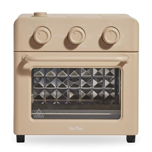 Our Place Wonder Oven | 6-in-1 Stainless Steel Air Fryer Toaster Oven Combo with Basket, Rack, Pan & Tray | Compact 13 QT Countertop Capacity - Toast, Roast, Bake, Reheat, Broil & Steam | Steam