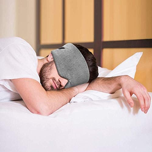 FRESHME Cotton Sleep Eye Mask for Men - Upgrade Design Blackout Side Sleeper Eyes Cover for Night Sleeping, Large Size Wide Soft Travel Airplane Blindfold with Adjustable Velcro Strap for Work Nap 6