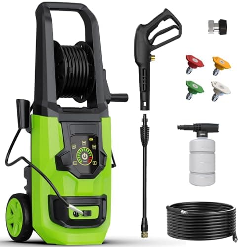 Pressure Washer, 5000PSI 3.2GPM Adjustable Touch Screen with 55FT Total Length Power