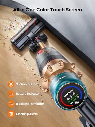 Cordless Vacuum Cleaner, 650W 55KPA 70 Mins Runtime Self-Standing Vacuum Cleaners for Home, Stick Vacuum with Charging Dock Station Removable Battery, Handheld Vacuum for Pet Hair/Carpet/Floor 7