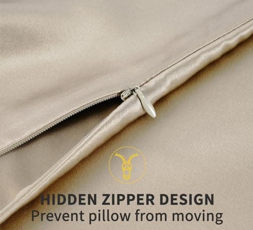 ZIMASILK 100% Pure Mulberry Silk Pillow Cases for Hair and Skin, Soft, Hypoallergenic & Smooth, Both Sides Grade 6A Silk, with Hidden Zipper, Gift for Women Men, 1pc (Queen 20''x30'', Taupe) 7