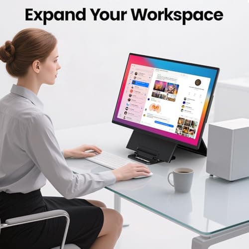 23.8'' Portable Monitor,FHD 1080P 100Hz IPS Laptop Screen Extender,USB-C HDMI Large Office Gaming Second Monitor Extender with Detachable Stand for Mac Windows PS5 Xbox Switch(Built-in Speakers) 8