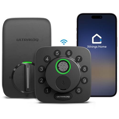 ULTRALOQ Bolt SE Smart Lock, Built-in Wi-Fi, Matter Over Thread, Works with Apple Home, Alexa, Google, 7-in-1 Keyless Entry Deadbolt with Fingerprint ID, App, Keypad, Remote Control, 18 Months Battery