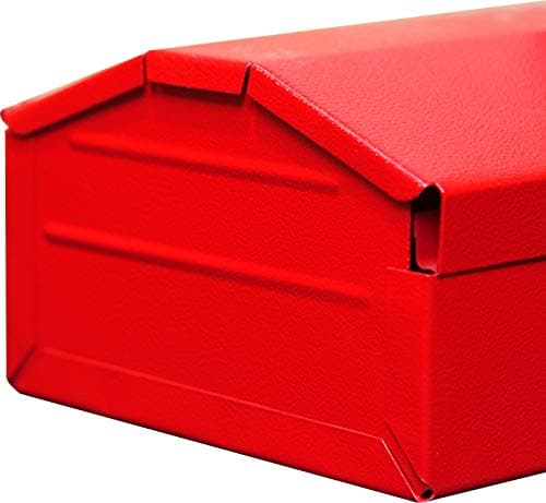 BIG RED TB102 Torin 16" Hip Roof Style Portable Steel Tool Box with Metal Latch Closure, Red 6