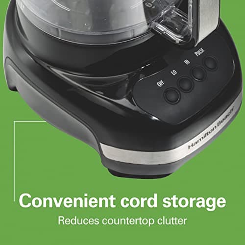 Hamilton Beach Big Mouth Duo Plus 12 Cup Food Processor & Vegetable Chopper with Additional Mini 4 Cup Bowl, Black (70580) 7