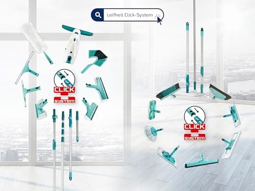 Leifheit Clean Twist Spin Mop and Bucket Set with Rollers | Telescopic Handle, 360° Joint, Spin-Dry System | Easy Glide Wheels | Blue 8