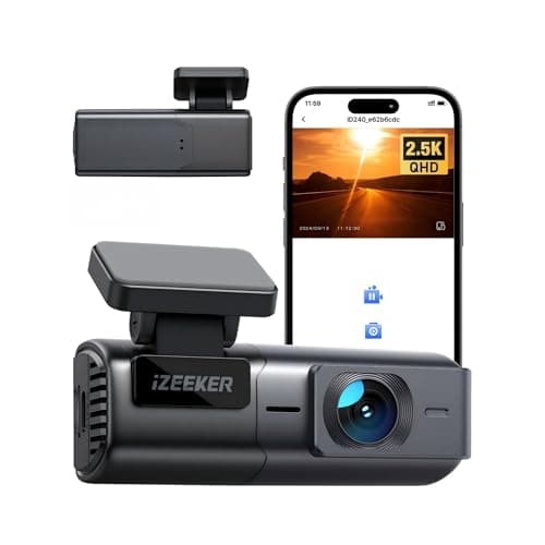 iZEEKER 2.5K Dash Cam WiFi Dash Camera for Cars, Mini Car Camera 1440P Front Dashcams with App, Free 32GB Card, Night Vision, WDR, G-Sensor, Loop Recording, 24H Parking Mode Supports