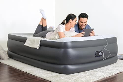 SLEEPLUX Durable Inflatable Air Mattress with Built-in Pump, Pillow and USB Charger, 22" Tall Queen 8