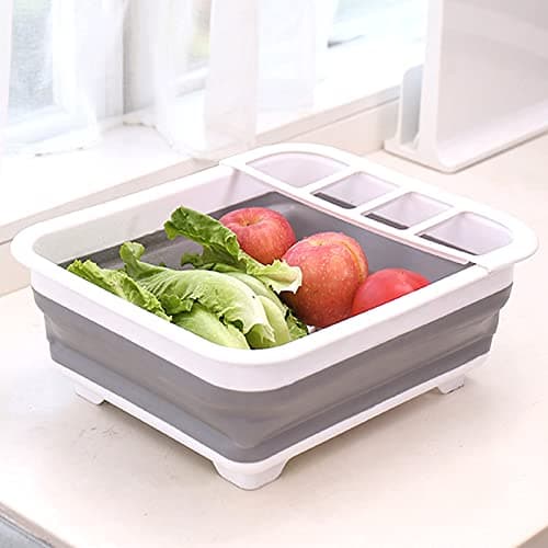Goderewild Collapsible Dish Rack with Drainboard for Drying Dishes - Space-Saving Foldable Design with Dinnerware Storage Tray/Basket - Perfect for Kitchen Counter Organization 7