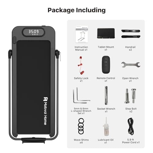 Mobvoi Smart AI Treadmill Ultra/SE Walking Pad Treadmills Under Desk Running Machine Compact Portable TicSports APP for Home Office 265 LBS (Mobvoi Treadmill SE) 9