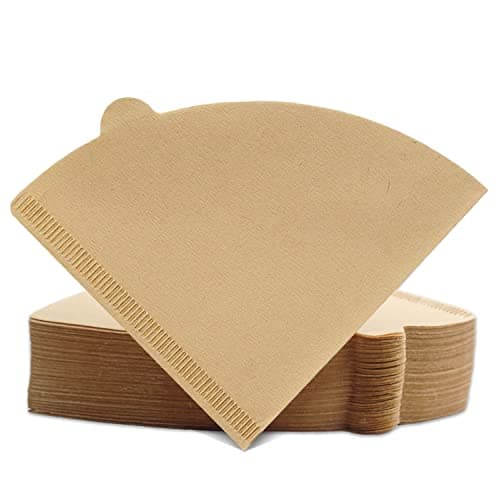 Cone Coffee Filters Size 02, 100 Count 1-4 Cups Unbleached V02 Disposable Coffee Filter Paper, Compatible with Conical Shaped Pour Over Coffee Dripper and Drip Coffee Maker
