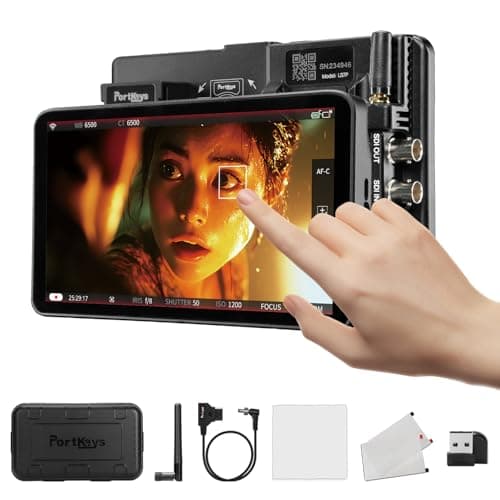 Portkeys LS7P 7" Camera Field Monitor Metal Frame Wireless Control for ARR1 MINI, A1/A9II/A7III/A7CII/FX3/FX30/ZV-E10/RX10/A7MIV/A6700/A7RIV/A7RV/ILX-LR1/A9III/RX0/A7III/FX6, BS1H/BGH1, R5/6/7/8, etc