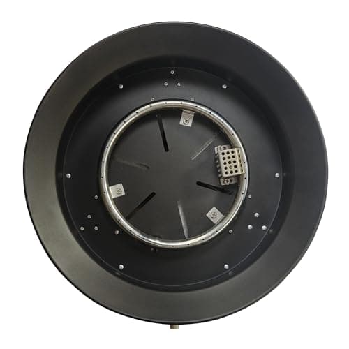 Amazon Basics Portable Propane Fire Pit, 19 inch Round Gas for Patio, 55,000 BTU, Carry Strap, Heat, Warmth and Ambience 10