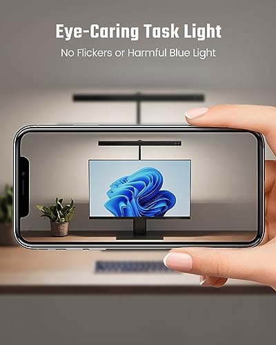 SUPERDANNY LED Desk Lamp for Office Home, Eye-Caring Desk Light with Adjustable Gooseneck, 12W Touch Control Dimmable Brightness, Architect Clamp Lamp with USB Adapter for Reading Study Workbench 7