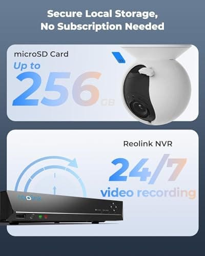 REOLINK E1 Outdoor Plug-in WiFi Security Camera, 5MP HD PTZ Camera for Home Security, Motion Tracking, 5GHz WiFi, 3X Optical Zoom, Person Vehicle Detection, Spotlight Color Night Vision, APP Control 9