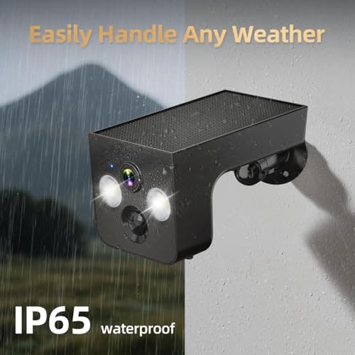 PM POPMAKE Solar Security Cameras Wireless Outdoor 2K Battery Powered AI Motion Detection 2-Way Talk Color Night Vision WiFi Waterproof SD/Cloud Storage Non-Stop Solar Panel Camera Outdoor Wireless 7