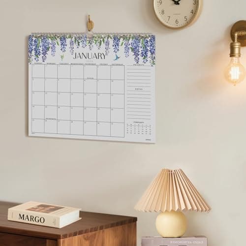 Jotsome Wall Calendar 2026, Aesthetic Monthly Wall Calendar From Now to December 2026 14.2x11.2 inch, Wall Decoration in Home and Office for Easy Organizing, Gift for the Holidays (Floral) 5