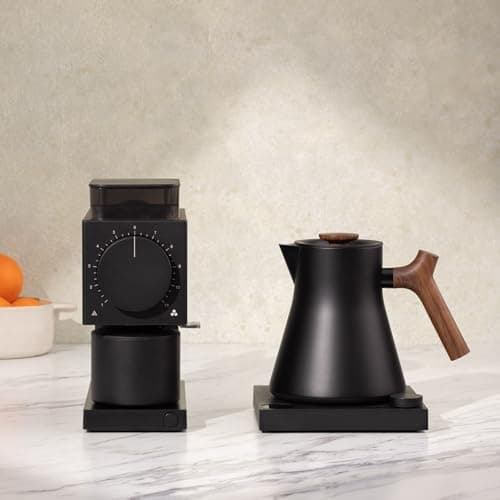 Fellow Corvo EKG Pro Studio Edition Electric Tea Kettle - Quick Heating, Precise Temperature Control, Scheduling, Built-in Brew Timer - Matte Black with Walnut Handle - 0.9 Liter 6