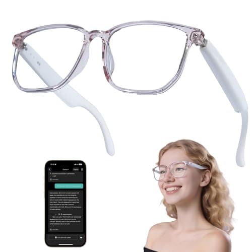MNVOEQ AI Smart Bluetooth Translation Glasses for Men/Women with 138+ Translation for Men/Women,AI Translator Glasses with Speakers,Magnetic Charging,Polarized UV Protection