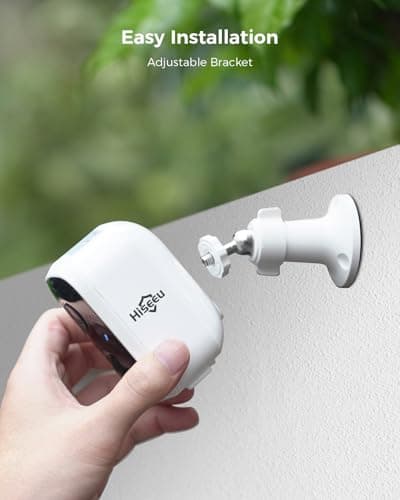 Hiseeu Solar Security Cameras Wireless Outdoor, 4 Cam-Kit, No Subscription, Expandable to 10CH, Wireless Home Security Camera System with 2K Color Night Vision, PIR/AI Detection, IP66, 2.4G & 5G WiFi 7