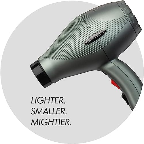 Sam Villa Lightweight & Quiet Ionic Professional Hair Dryer With Variable Speed & Temperature, Sea Smoke 7
