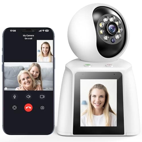 NAZRIO Home Two Way Audio & Video Camera, 2.8" Indoor 2K Cameras for Baby & Elderly Care, Pet/Dog/Cat Cam, AI Siren Security, Night Vision, Phone App, 2.4Ghz WiFi