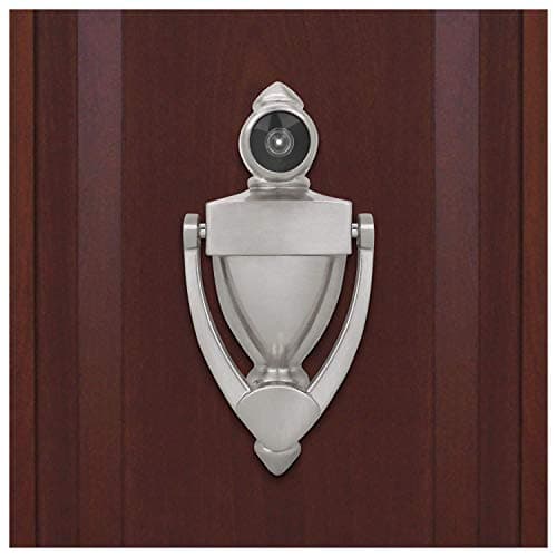 "Nuk3y Door Knocker & Viewer, 9/16 in. Bore, 220-Degree View Angle (5-1/2"" Height, Satin Nickel)" 4