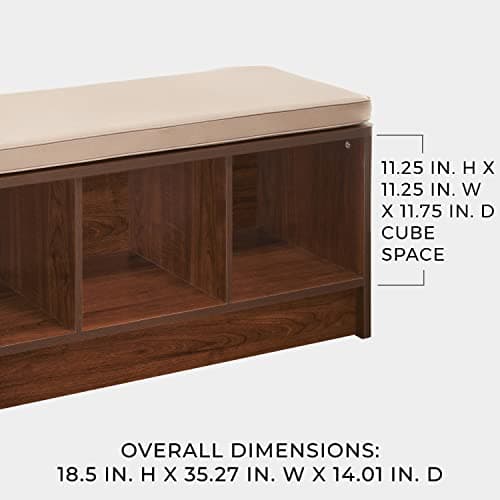 ClosetMaid 1569 Cubeicals 3-Cube Storage Bench, White with Tan Cushion 8