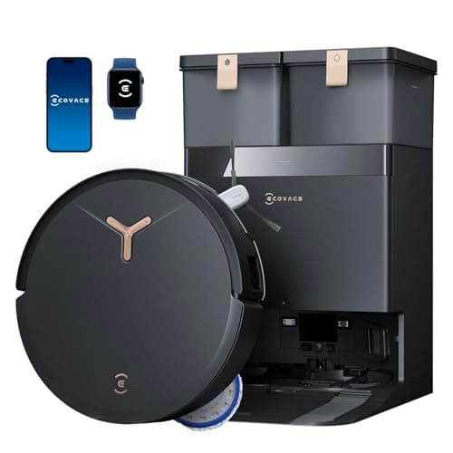 ECOVACS DEEBOT T50 MAX PRO Omni Robot Vacuum and Mop, 18,500Pa Suction, 18mm Auto-Lift, ZeroTangle &TruEdge 2.0, AIVI 3.0 Obstacle Avoidance, Auto Hot Water Mop Wash/Dry/Refill, Self-Emptying