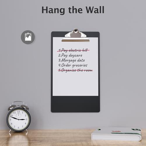 Macroclo Legal Size Clipboard, Black Plastic 8.5 x 14 Clip Board for Lawers, Heavy Duty Butterfly Clip, 9 x 15 in, Office & School Supply 6