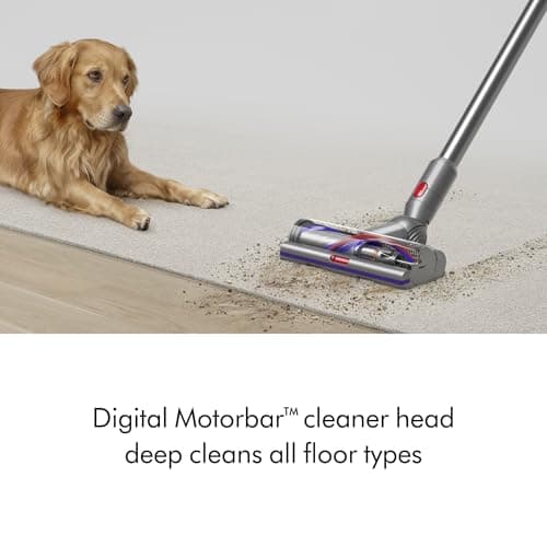 Dyson V15 Detect Plus Cordless Vacuum, Illumination Reveals dust, 240AW, 3 Power Modes, Up to 60 Minutes,² Deep Cleans Hard Floors and Carpets, Detangles pet Hair, Converts to Handheld 7