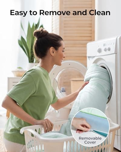 PERLECARE Medium Firm Mattress Topper Queen- 3 Inch Bamboo Memory Foam Mattress Topper for Pressure Relief, Queen Bed Topper Suitable for Side Sleepers and Back Sleepers, Removable & Washable 7