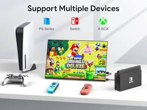 16" OLED Portable Monitor, 3K 2880x1800 120Hz 0.1ms USB-C HDMI OLED Monitor with Ultra-Thin Bezels 120% DCI-P3 Kickstand Speakers VESA for Laptop Mini PC Windows Mac Phone PS4 PS5 Switch, Silver 8