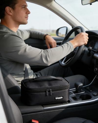 Gloppie Small Lunch Bag for Adults & Kids - Compact Insulated Lunch Box, Durable & Food-Grade Lining | Portable Cooler for Work, School, Travel (Black) 7