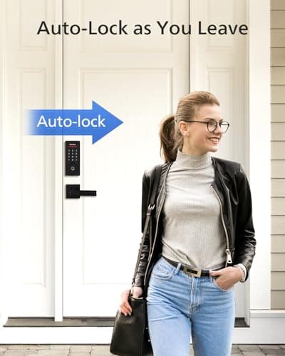 Philips Wi-Fi Smart Door Lock, Keyless Entry Door Lock with App Control,Fingerprint ID,Auto Lock,Keypad Deadbolt with Wi-Fi Bridge Adaptor,Smart Locks for Front Door-Matte Black 7