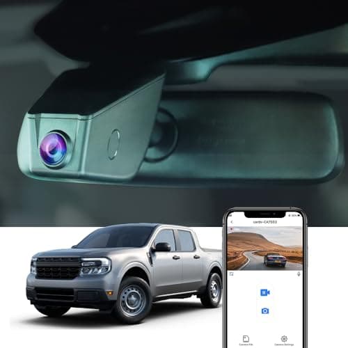 Fitcamx 4K Dash Cam Suitable for Ford Maverick 2022 2023 2024 2025 (HAS Rain Sensor), Integrated OEM Look, 2160P UHD Video, Built-in WiFi & APP, Loop Recording, G-Sensor, Easy to Install, 64GB Card