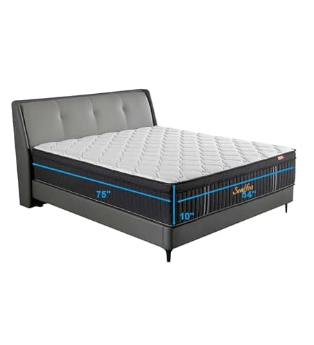 Soulfea Full Size Mattress,10 Inch Hybrid Full Mattress in a Box with Memory Foam & Individual Pocket Spring for Edge Support,Pressure Relief,Medium Firm,CertiPUR-US. 7