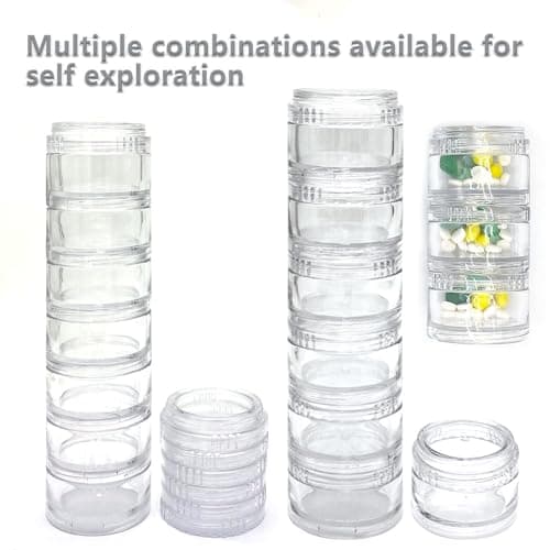 HaiSea Weekly Travel Pill Planner-Monthly Pill Organizer, Daily Month Pill Box-Separate AM/PM Compartments Colors Vary 5