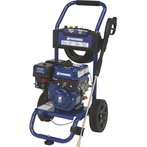Powerhorse Gas Cold Water Pressure Washer, 3400 PSI, 2.7 GPM, Maintenance-Free Axial Pump, Steel Tube Frame