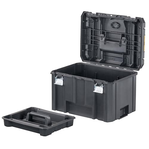 DEWALT TSTAK Tool Box, Extra Large Design, Removable Tray for Easy Access to Tools, Water and Debris Resistant (DWST17806) 6