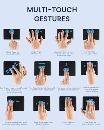 Perixx PERIPAD-706 [Firmware Updated] Wireless Slim Touchpad for Windows System - Multi-Device Bluetooth and 2.4G RF Connectivity - Rechargeable via USB-C - Large Size 5.31x4.57x0.55 Inches - Black 7