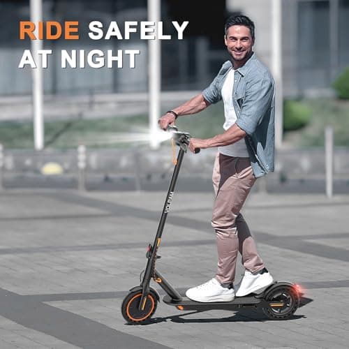 VOLPAM Electric Scooter, 350W/500W Powerful Motor, 8.5"/10" Solid Tires, 19/21Mph, 28/23/21/16 Miles Max Range, Dual Braking 8
