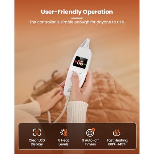 BOB AND BRAD Weighted Heating Pad with Far Infrared Therapy, FSA Eligible Electric Heating Pad for Back Neck Shoulders Pain Relief, Gift for Women Men, ETL Certified & HSA Eligible 2.4lbs 12"x24" 5