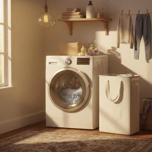 efluky Slim Laundry Basket, Narrow Laundry Hamper with Handles, Collapsible Dirty Clothes Hamper, Tall Laundry Bin for Laundry Room, Dorm and Bedroom, 12.7 Gallons(48L) Beige 6