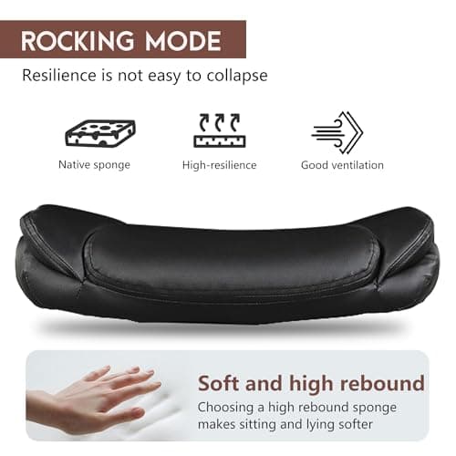 PayLessHere PU Leather Task Chair Home Office Chair Ergonomic Desk Chair with Lumbar Support and Armrests Adjustable Features with Mid Back Swivel Executive Computer Chair (Black) 6