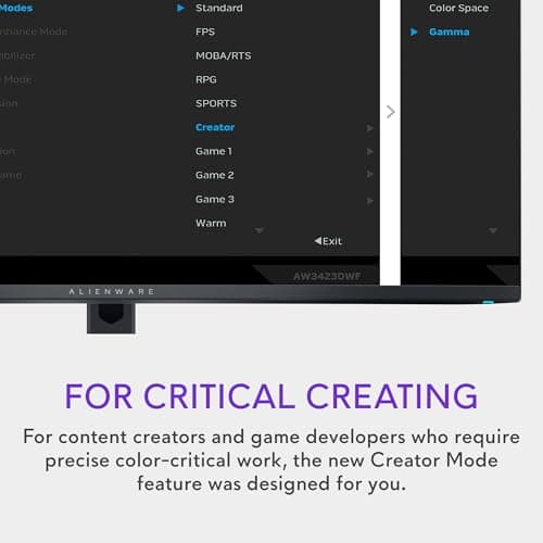 Alienware AW3423DWF Curved QD-OLED Gaming Monitor - 34-inch Quantum Dot OLED 0.1Ms 165Hz 21:9 Curved Display, 99.3% DCI-P3 Color Gamut, VESA DisplayHDR True Black 400, AMD FreeSync Premium Pro - Black 6